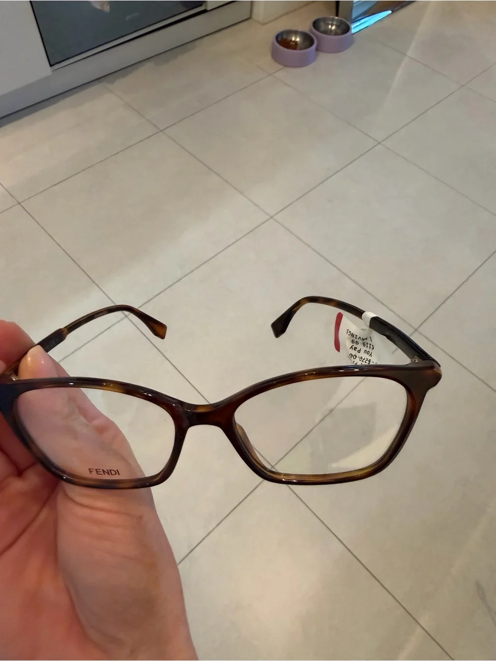 Fendi FF 0466/G Tortoise Cat-Eye Eyeglasses NWT